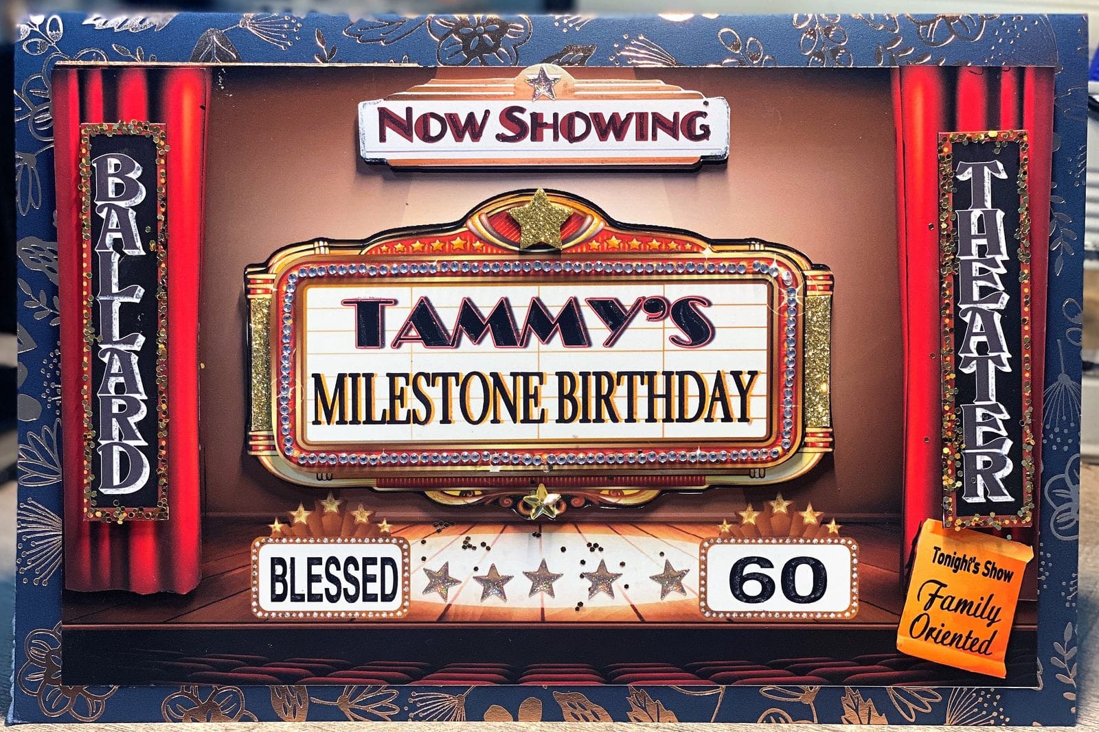 A sign that says tammy 's milestone birthday.